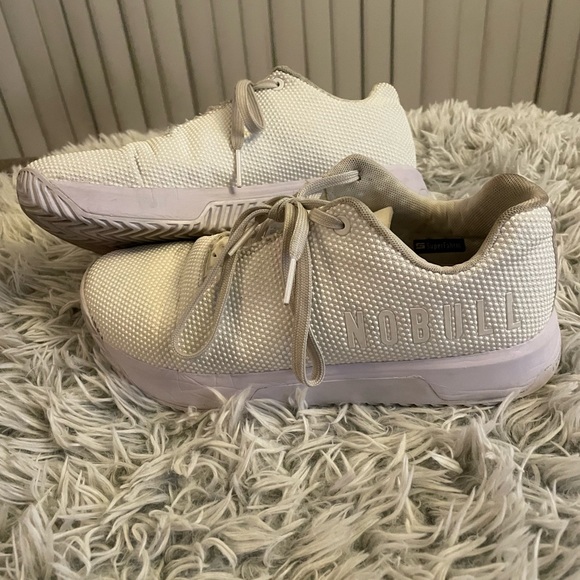 No Bull Superfabric Women’s size 10 trainers/sneakers white & lilac purple - Picture 1 of 5